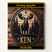 夜明けのムース、松と山に囲まれた ノートブック (裏面)