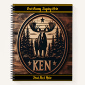 夜明けのムース、松と山に囲まれた ノートブック (正面)