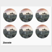夜明けのローマのフォルム ラウンドシール (シート)