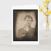 夜明けの写真の銀板写真1839年 カード (黄色い花)