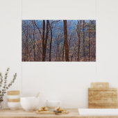 夜明けの冬の森の色ポスター ポスター (キッチン)