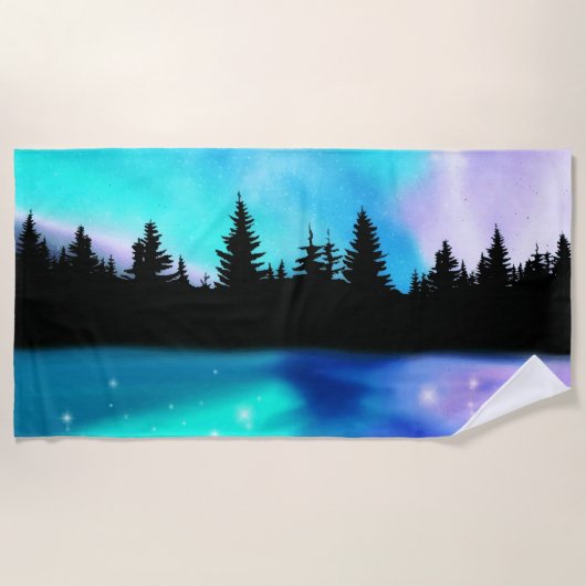 夜明けの反射ビーチタオル ビーチタオル (正面)