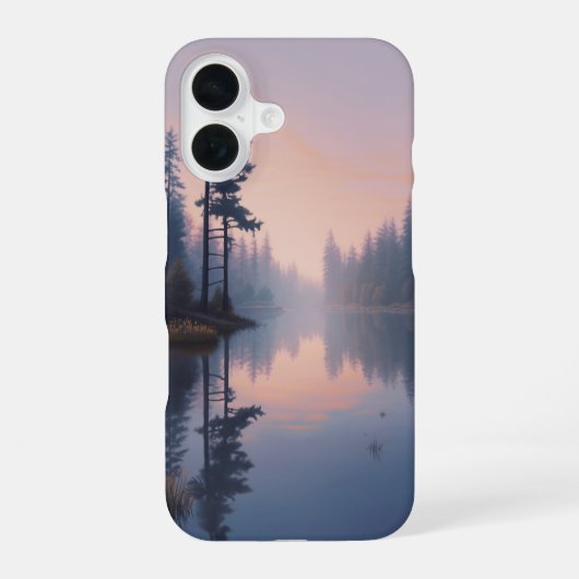 夜明けの反射 iPhone 16ケース (裏面)