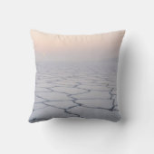 夜明けの塩フラッツ:イーサリーミニマリストの風景 クッション (裏面)