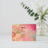 夜明けの妖精/ピンクの魔法の輝き金ゴールドティール(緑がかった色) 名刺 (スタンド正面)