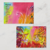 夜明けの妖精/魔法の輝き明るい赤紫色金ゴールド 名刺 (正面/裏面)