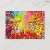 夜明けの妖精/魔法の輝き明るい赤紫色金ゴールド 名刺 (裏面)