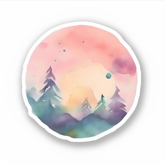 夜明けの抱擁:アルパインの目覚め シール (正面)