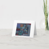 夜明けの抽象美術の前にメッセージカードありがとう サンキューカード (裏面)