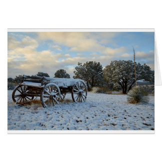 夜明けの早いライトの朝の雪