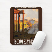 夜明けの標準のLaのVoie旅行ポスター1920年のローマ マウスパッド (マウス)