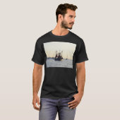 夜明けの漁船平和と豊かさ Tシャツ (正面フル)