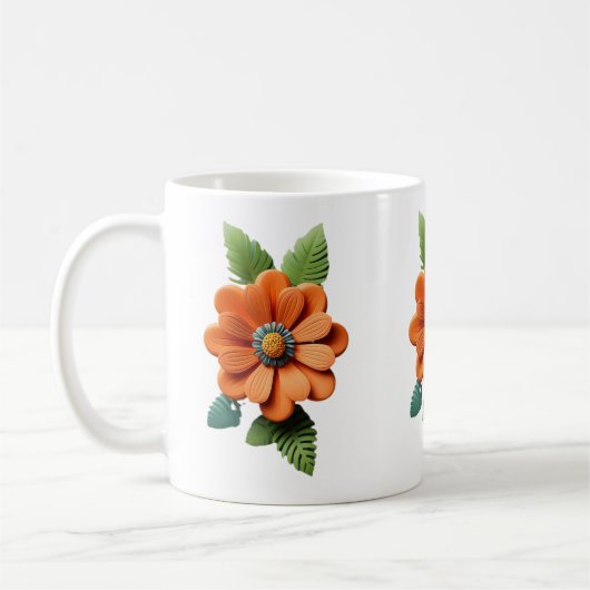 夜明けの炎の花びら 陽炎の開花 秋 コーヒーマグカップ (左)