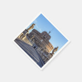 夜明けの空のポンテサンタンジェロ – ローマ，イタリア スタンダードカクテルナプキン (角)