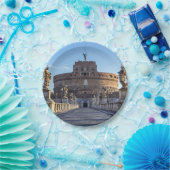 夜明けの空のポンテサンタンジェロ – ローマ，イタリア ペーパープレート (パーティー)