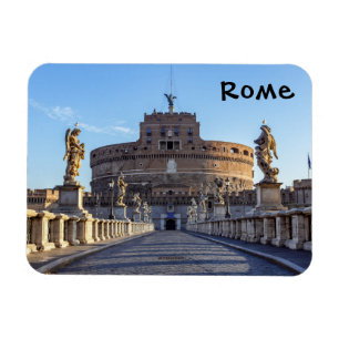 夜明けの空のポンテサンタンジェロ – ローマ,イタリア マグネット