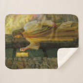 夜明けの訪問イエスが扉をノック素朴する シェルパブランケット (正面(横))