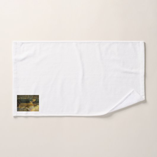 夜明けの訪問イエスが扉をノック素朴する バスタオルセット (ハンドタオル)