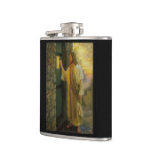 夜明けの訪問イエスが扉をノック素朴する フラスク (左)