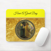 夜明けの訪問イエスが扉をノック素朴する マウスパッド (マウス)