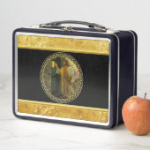 夜明けの訪問イエスが扉をノック素朴する メタルランチボックス (インサイチュ)