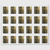 夜明けの訪問イエスが扉をノック素朴する ラッピングペーパー (フラット)