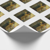 夜明けの訪問イエスが扉をノック素朴する ラッピングペーパー (角)