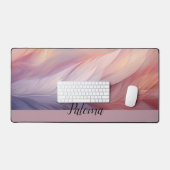 夜明けの赤面：優雅な羽 デスクマット (キーボード&マウス)