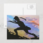 夜明けの門で笛 ポストカード (正面/裏面)