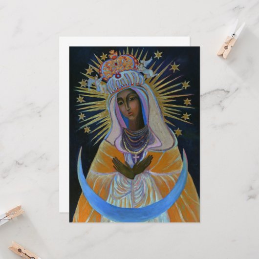 夜明けの門の我々の女性我々の女性ヴァージンメアリー カード (正面/裏面インサイチュ)