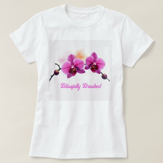 夜明けの開花蘭 Tシャツ (デザイン正面)