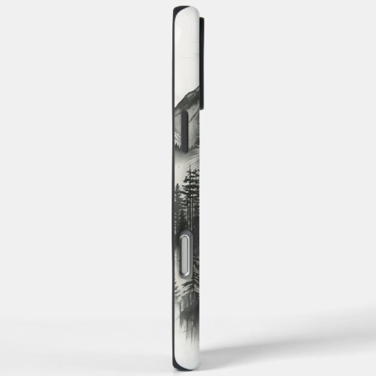 夜明けの霧の深い山に狼が現れる Case-Mate iPhoneケース (裏面 / 右)