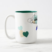 夜明けの音:美しいマラードアヒル ツートーンマグカップ (左)