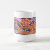 夜明けを夢を見ているカンガルー コーヒーマグカップ (中央)