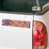 夜明けを夢を見ているカンガルー バンパーステッカー (トラック上)