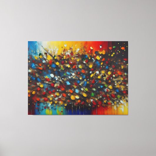 夜明けオーバートゥールオーバーニューヨークカラフルプリント キャンバスプリント (正面)