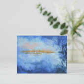 夜明けフライト抽象芸術はがき ポストカード (スタンド正面)