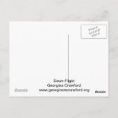 夜明けフライト抽象芸術はがき ポストカード (裏面)