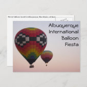 夜明けポストカードで熱気球 ポストカード (正面/裏面)