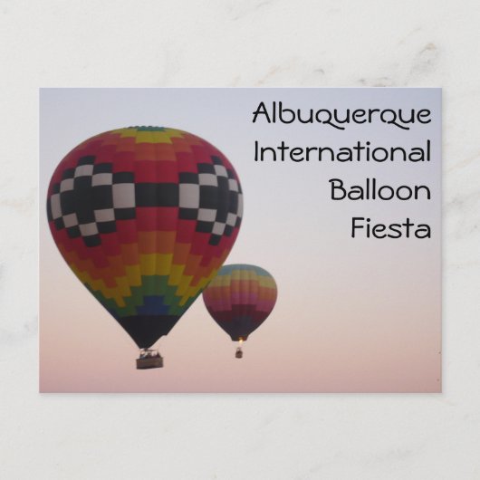 夜明けポストカードで熱気球 ポストカード (正面)