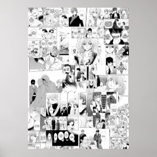 夜明けマンガコラージュのヨナ ポスター