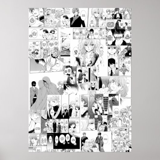 夜明けマンガコラージュのヨナ ポスター (正面)