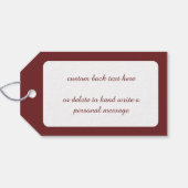 夜明けミサでのヴィンテージクリスマス教会のパリショナー ギフトタグ (裏面横)