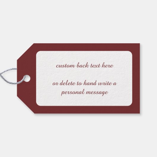 夜明けミサでのヴィンテージクリスマス教会のパリショナー ギフトタグ (裏面横)