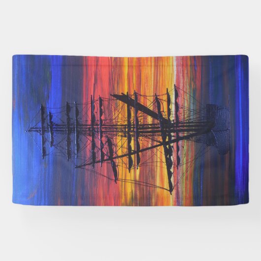 夜明け係留 横断幕 (横)