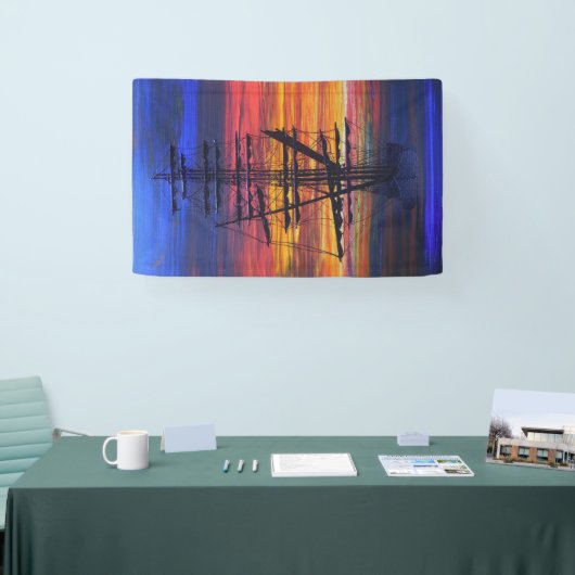 夜明け係留 横断幕 (トレードショー)