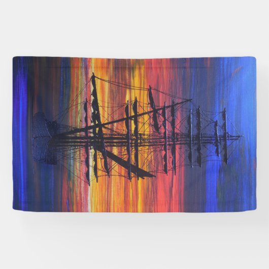 夜明け係留 横断幕 (横)