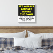 夜明け前の体を隠おもしろいす キャンバスプリント (インサイチュ (寝室))