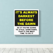 夜明け前の体を隠おもしろいす キャンバスプリント (インサイチュ (ウッドフロア))