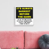 夜明け前の体を隠おもしろいす キャンバスプリント (インサイチュ (リビング))